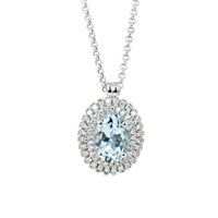 Collana Artlinea Donna in Oro bianco Acquamarina 0.68 Ct CD450/AC-LB - CD450/AC-LB